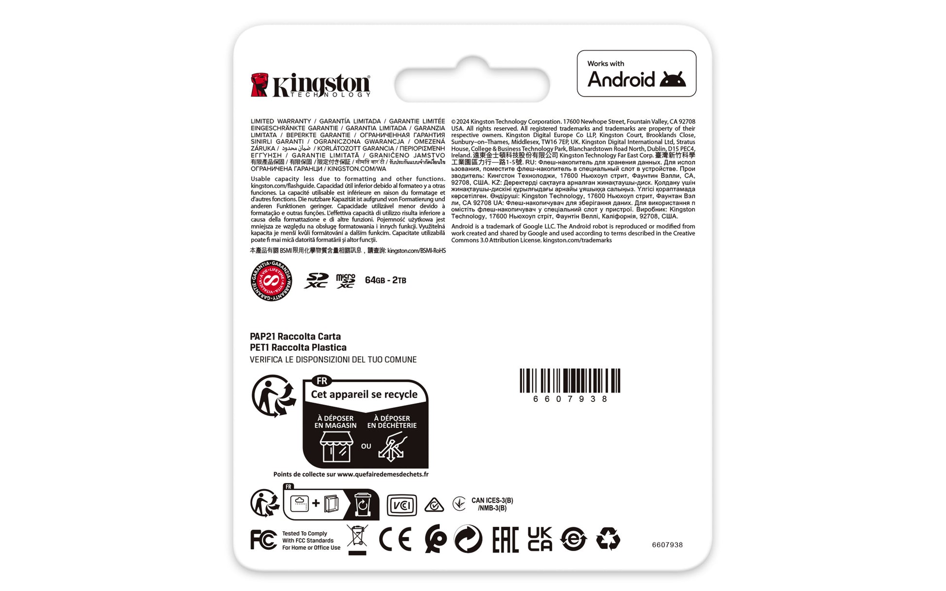 Kingston Canvas Go! Plus 64 GB microSDXC (schwarz, UHS-I U3, Class 10, V30, A2)