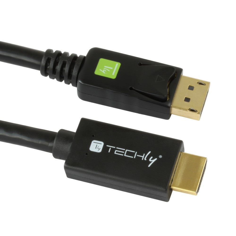 Techly DisplayPort 1.2 auf HDMI Kabel schwarz 2m