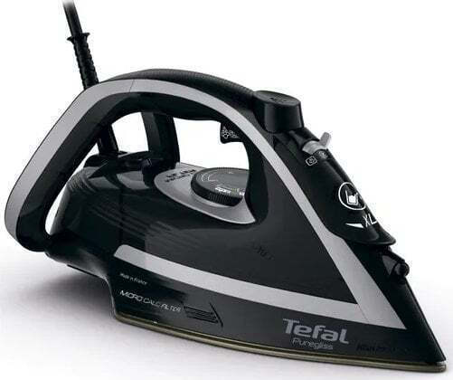 Tefal Puregliss FV8062E0 Dry & Steam Iron with Durilium AirGlide Autoclean Soleplate, 3000 W, Black and Grey