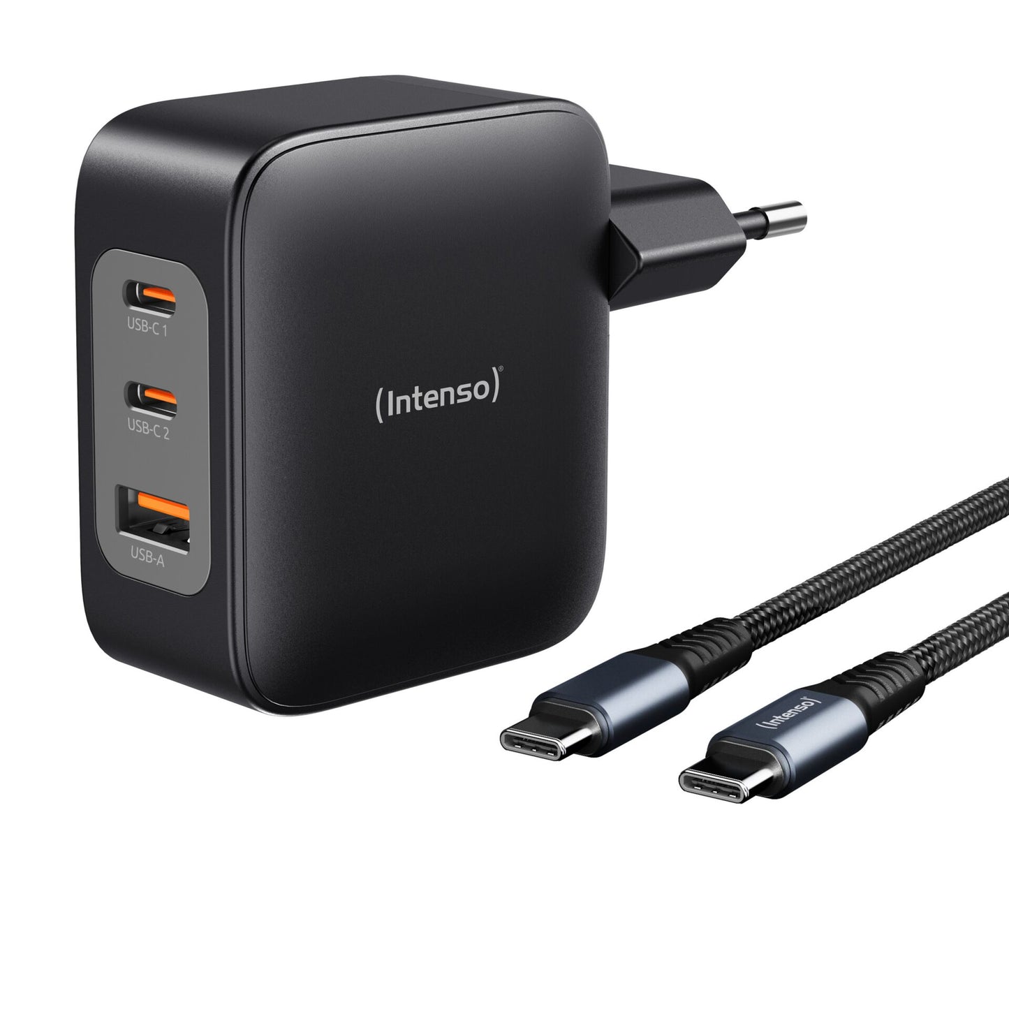 Intenso Τροφοδοτικό 100W GaN 2x USB-C 1x USB-A συμπεριλαμβανομένου καλωδίου 2m