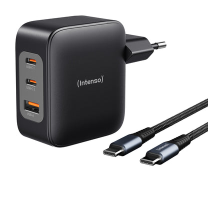 Intenso Τροφοδοτικό 100W GaN 2x USB-C 1x USB-A συμπεριλαμβανομένου καλωδίου 2m
