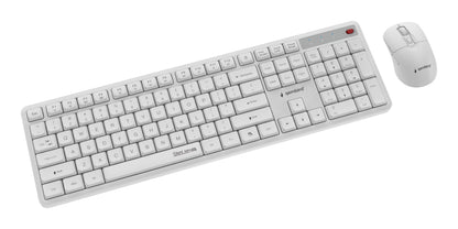 Gembird KBS-WMS-01-W Silent key Pro Business wireless desktop set, white, US layout