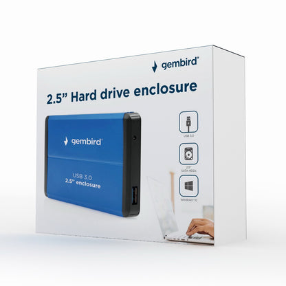 Θήκη αποθήκευσης δίσκου Gembird EE2-U3S-2-B 2,5" USB 3.0 μπλε