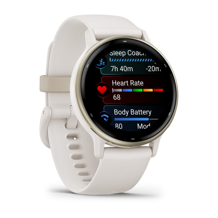 Garmin Vivoactive 5 3.05 cm (1.2") AMOLED 42 mm Digital 390 x 390 pixels Touchscreen White Wi-Fi GPS (satellite)