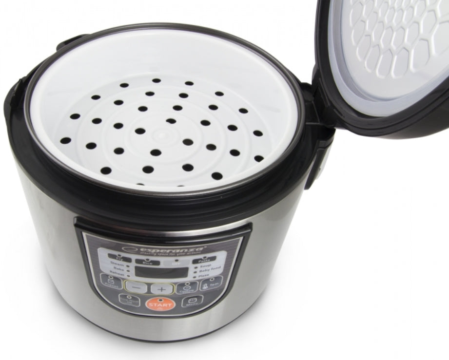 Πολύ-μαγειρική Esperanza EKG011 5 λίτρα 860 W Μαύρο, από ανοξείδωτο ατσάλι