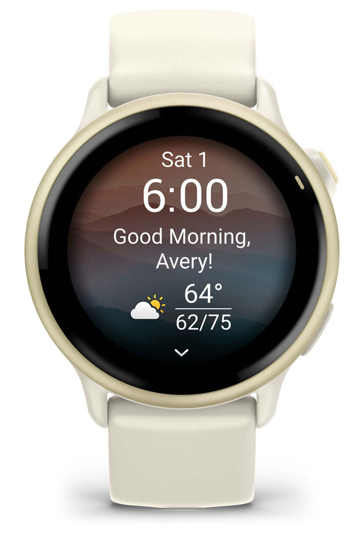 Garmin vívoactive 6 3.05 cm (1.2") AMOLED 42 mm Digital 390 x 390 pixels Touchscreen White Wi-Fi GPS (satellite)