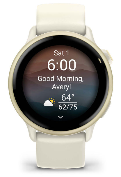 Garmin vívoactive 6 3.05 cm (1.2") AMOLED 42 mm Digital 390 x 390 pixels Touchscreen White Wi-Fi GPS (satellite)
