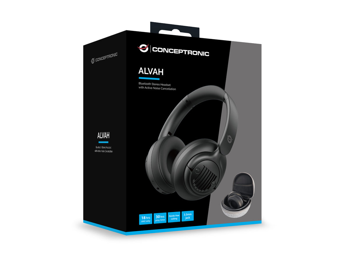 CONCEPTRONIC Headset Stereo WLS BT5.4/Mikro/ANC/+   30Std sw