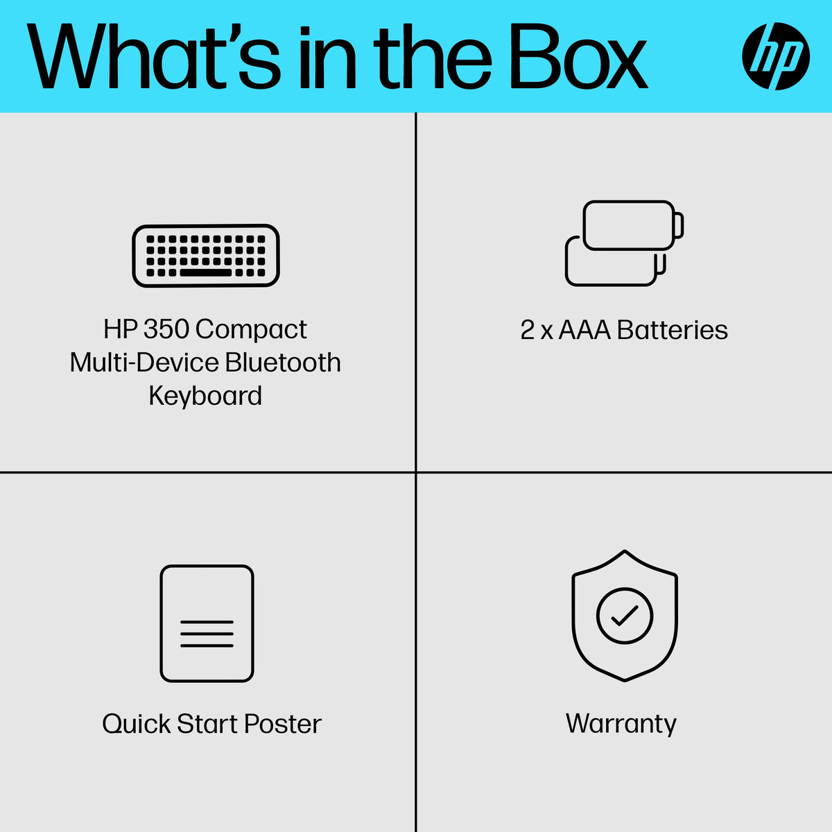 HP 350 Compact Multi-Device Bluetooth Keyboard