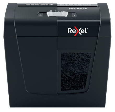 Rexel Secure X6 Paper Shredder — Cross-Cut, 70 dB, Black