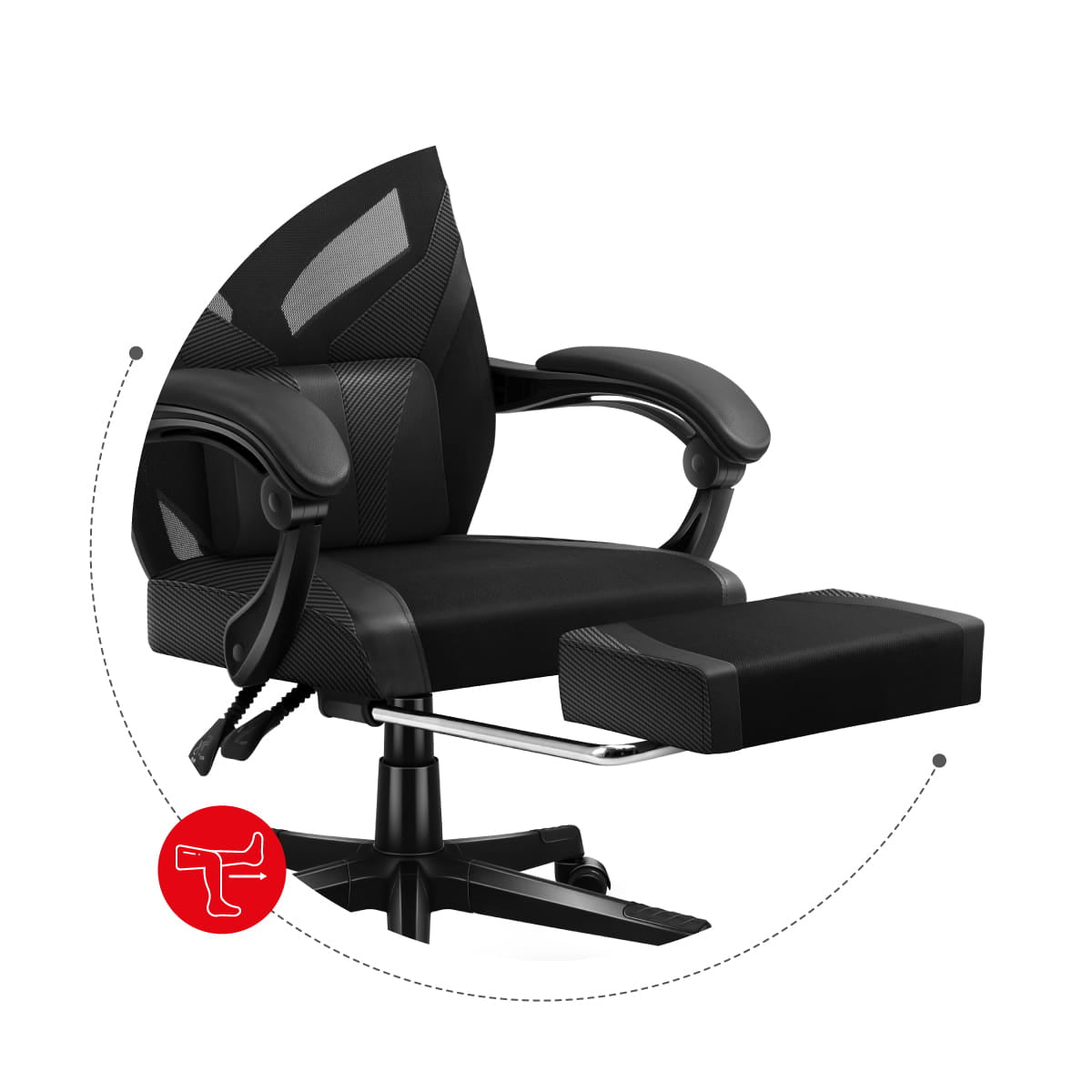 HUZARO COMBAT 5.0 BLACKGAMING CHAIR