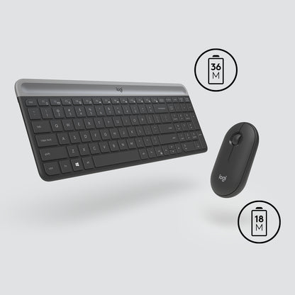 LGN Logitech MK470 Wireless Slim Desktopset US Layout