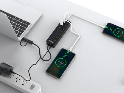 Equip 7-Port USB-A3.2-Hub->7xUSB-A 3.2 +USB-C Adapter  5Gbps