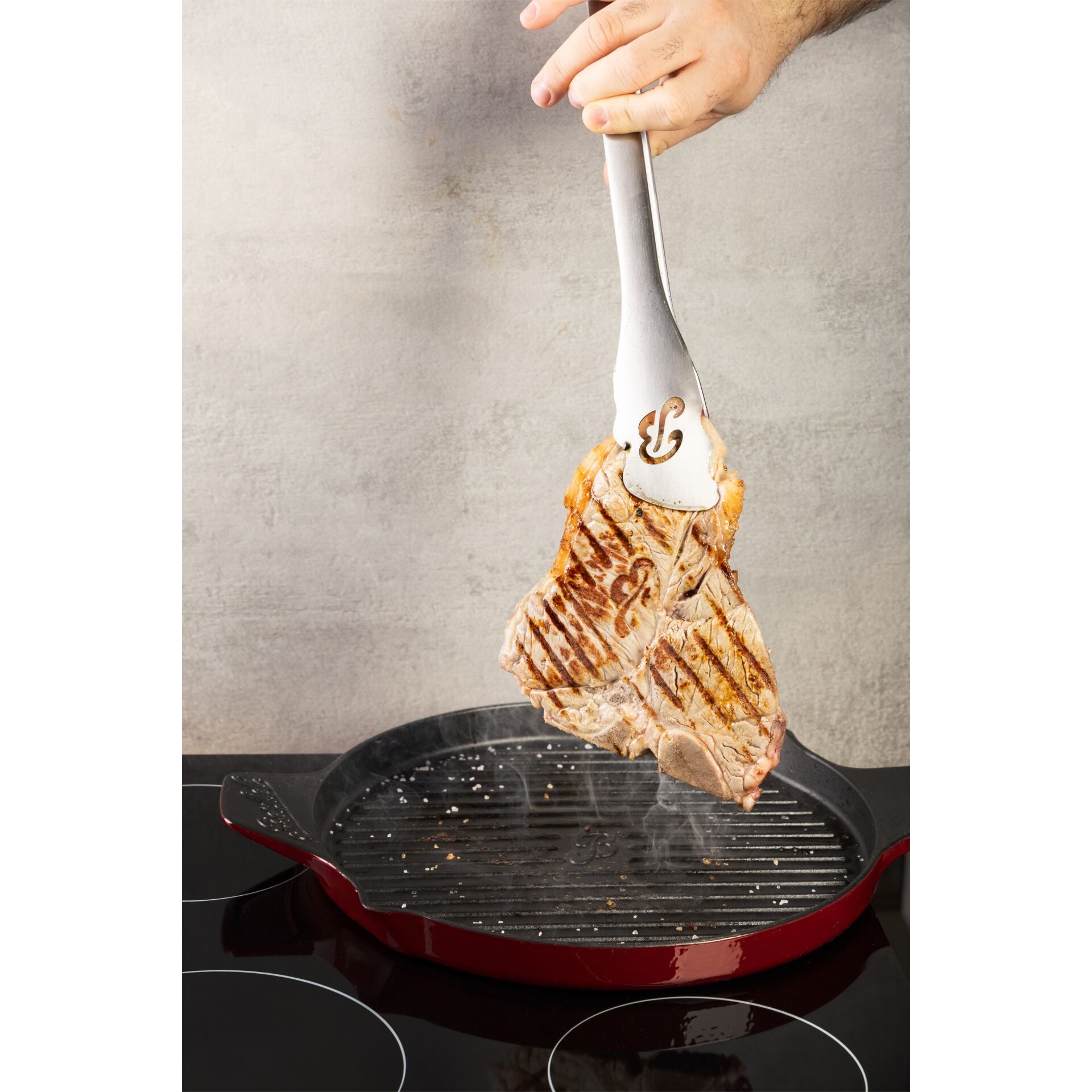 Berkel Grill Pan Cast Iron, red