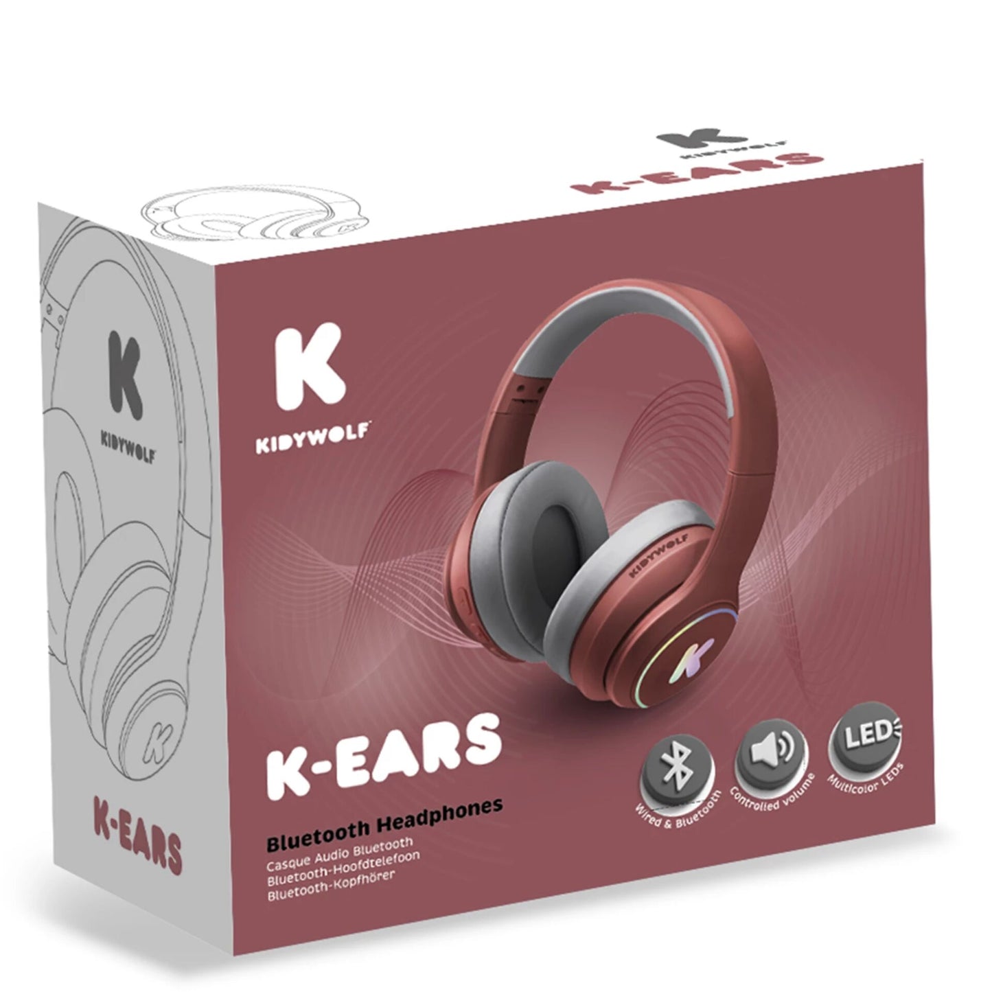 Kidywolf Headphones Bluetooth red