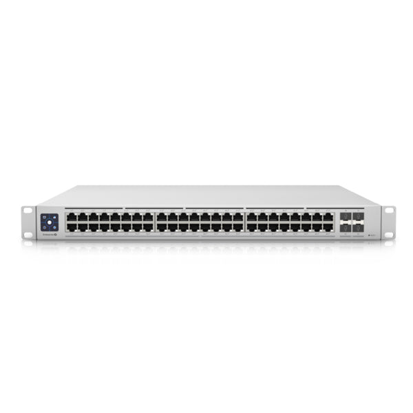 Ubiquiti UniFi USW-ENTERPRISE-48-POE Managed L3 48-Port PoE Network Switch, 2.5G Ethernet, White