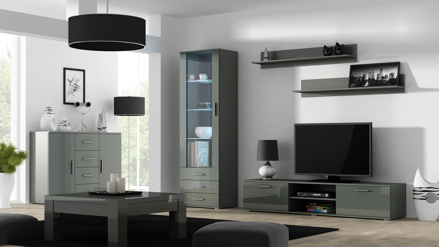 Cama set of two shelves 125cm SOHO grey matte