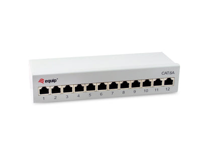 Equip Patchpanel 12xRJ45 Cat6a Desktop        500MHz RAL7035