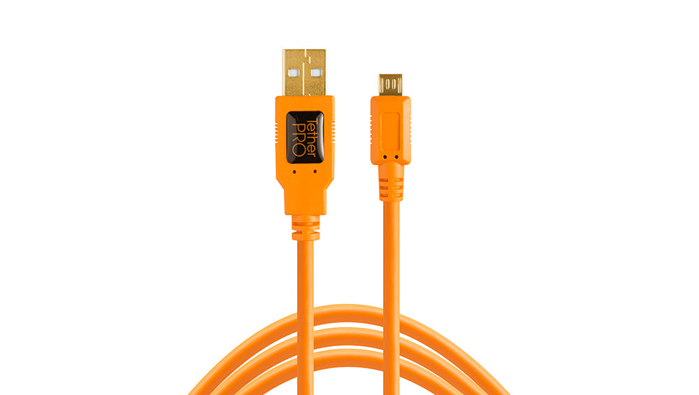 Tether Tools TetherPro USB 2.0 A Male to Micro B 5-pin (Orange)