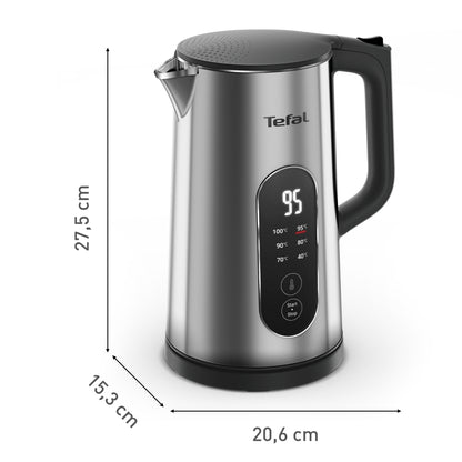 Tefal Selection KI871DE0 electric kettle 1.7 L 1500 W Black, Stainless steel