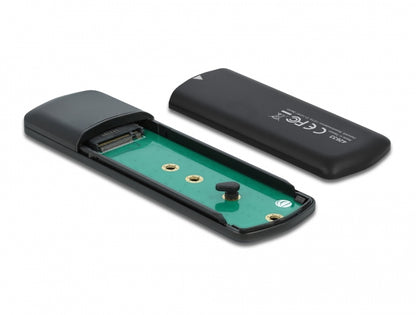 DELOCK External USB Type‑C Combo Enclosure for M.2 NVMe and M.2 SATA SSD