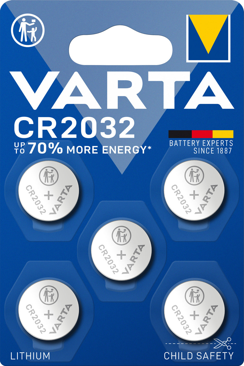 1x5 Varta electronic CR 2032 Lith. Coin Battery 06032 101 415