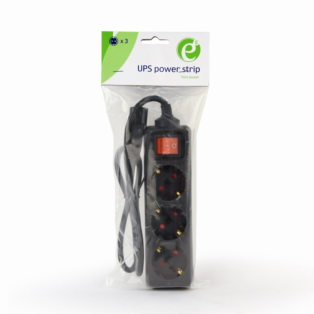 Gembird EG-PSU3-01 power extension 0.6 m 3 AC outlet(s) Indoor Black