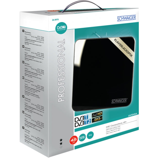 Schwaiger DVB-T Indoor Antenna DVB-T2 Active max 45dB DAB+