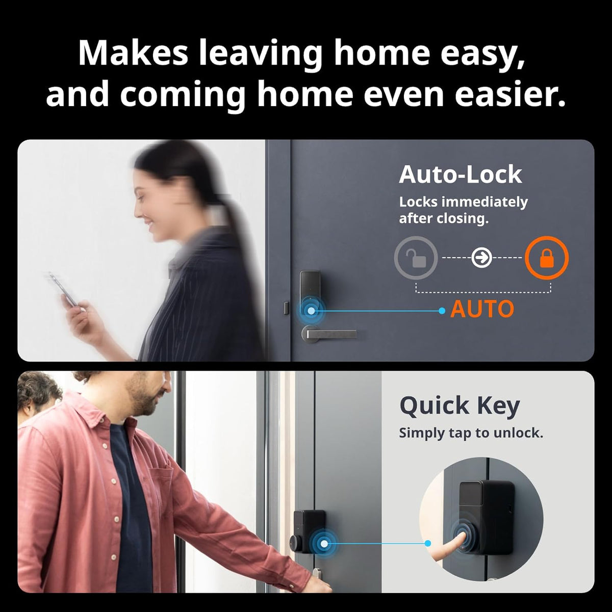 SwitchBot Smart Lock Pro electronic door lock — Black