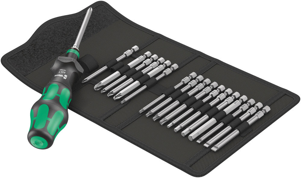 WERA Kraftform Compact Turbo 1 Bit-Check Screwdriver Set