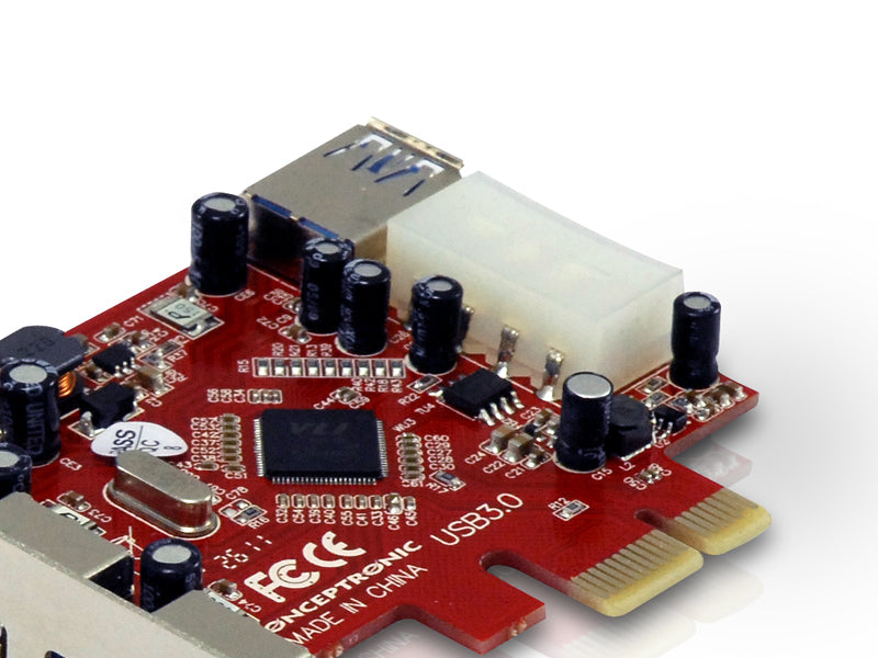CONCEPTRONIC PCIe1x Card 3xUSB-A Ext./1xUSB-A Int.     5Gbps