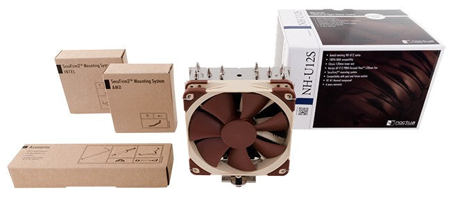 Noctua NH-U12S computer cooling component Processor Cooler 12 cm Brown, Stainless steel