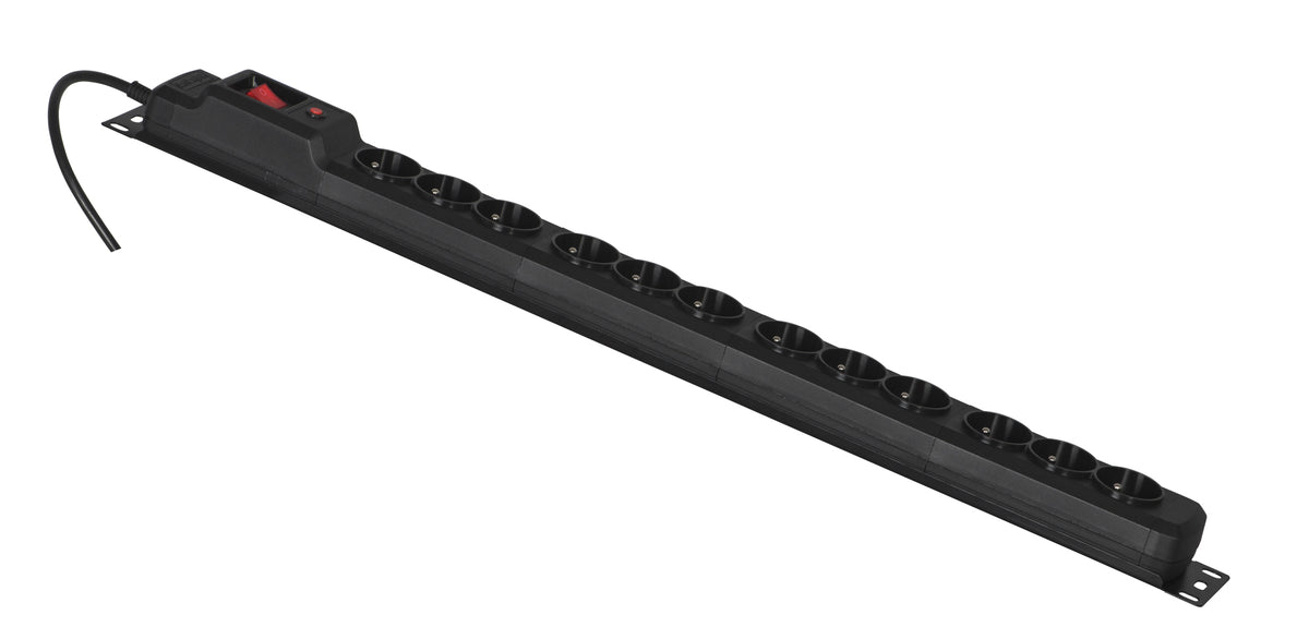 Activejet COMBO 12 socket power strip 1,5m black