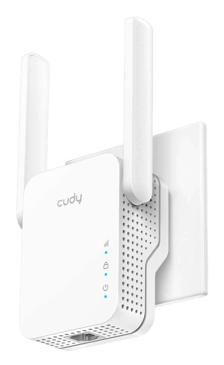 Cudy RE1200 Network Extender Repeater — White, 10/100 Mbps