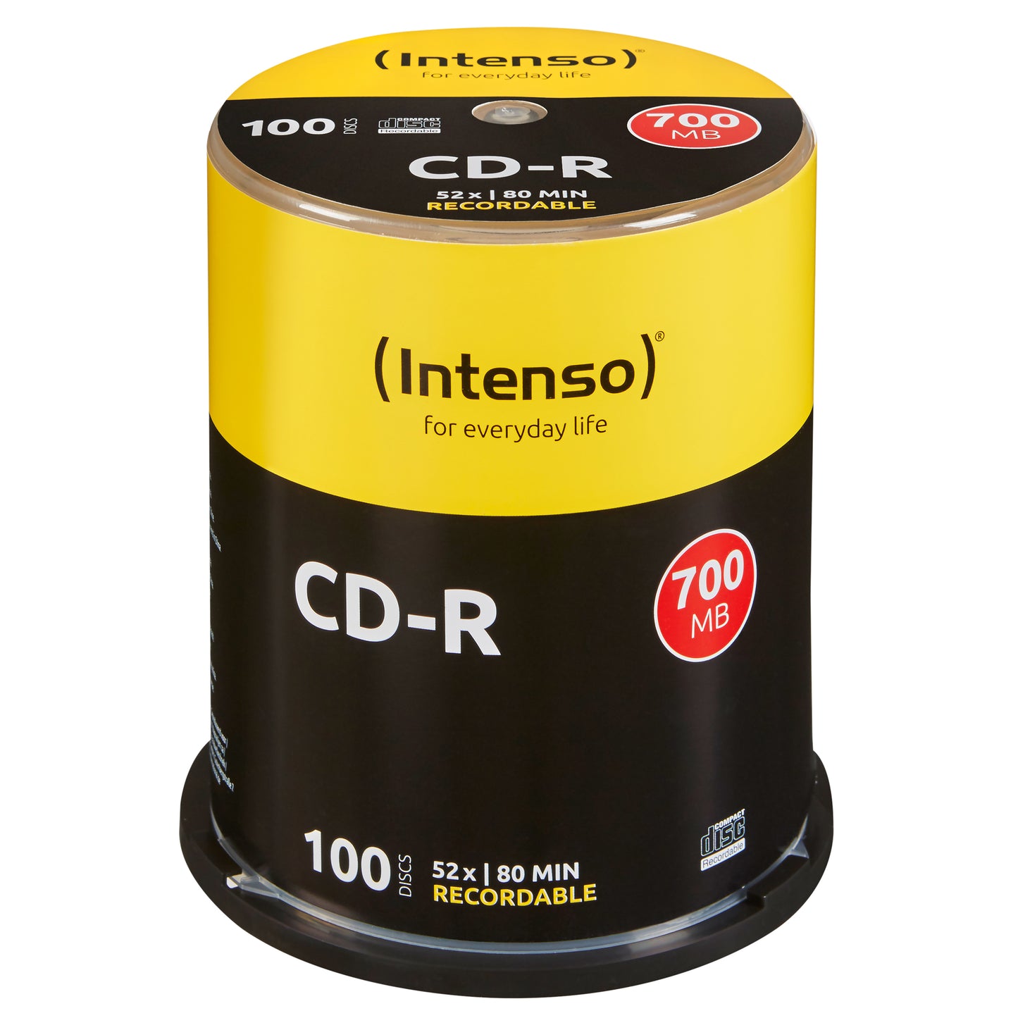 1x100 Intenso CD-R 80 / 700MB 52x Speed, Cakebox