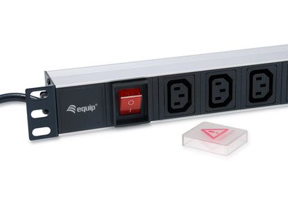 Equip 19" Steckdosenleiste IEC320 C14->8xIEC C13+Switch Alu.