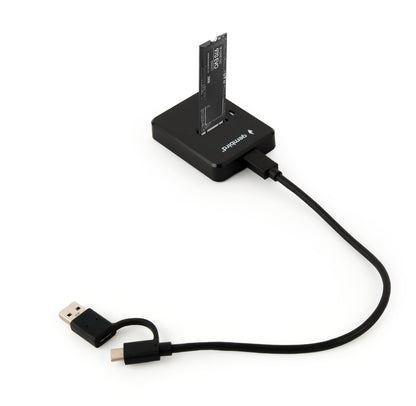 gembird Desktop-USB-Typ-C-M.2-SATA- Dockingstation, schw.