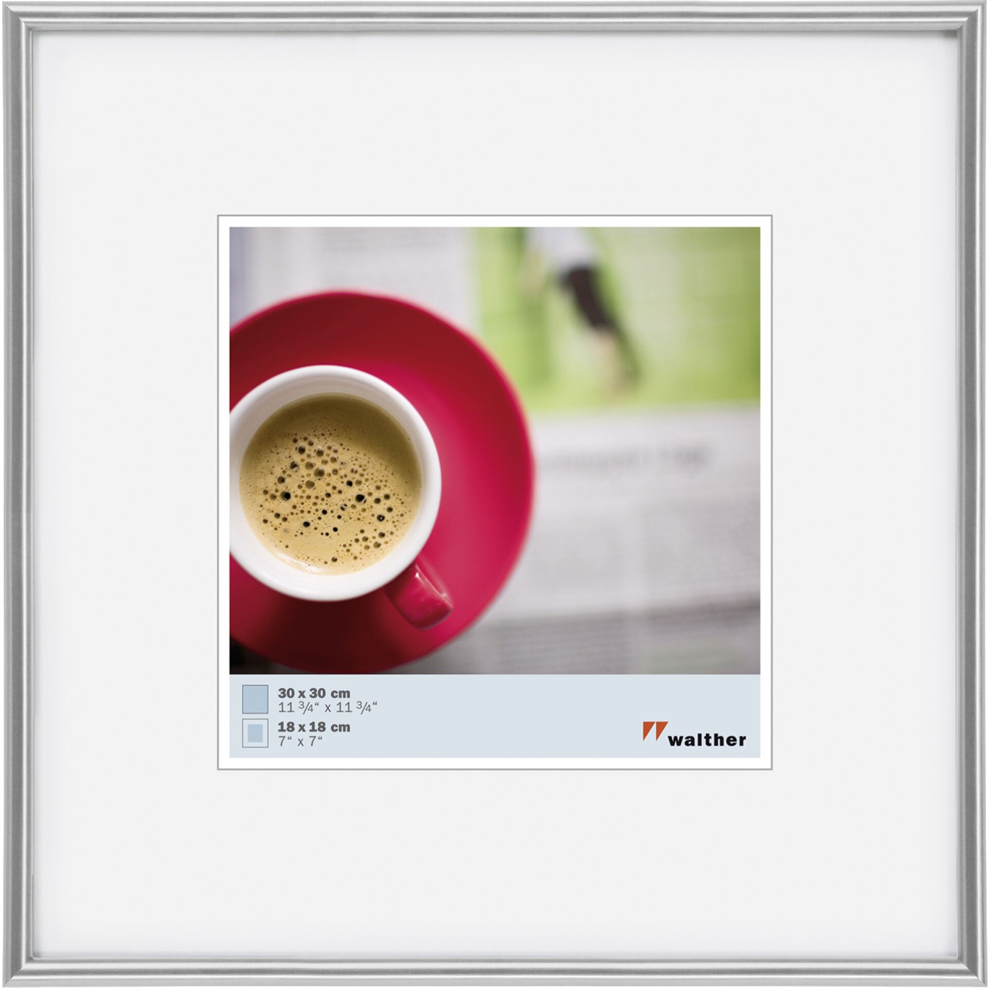 Walther Galeria 30x30 Ρητίνη Ασημί KS330H