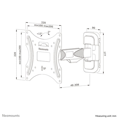 Neomounts WAH 32"-55" 1TFT 2-joint Black Max.35