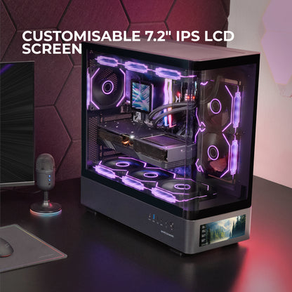 Mars Gaming MCLCDPRO computer case Midi Tower Black
