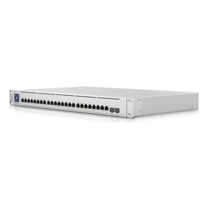 Ubiquiti UniFi Enterprise XG 24-Port Managed Layer 3 10G Ethernet Switch, Stainless Steel, Supports 100/1000/10000 Mbps