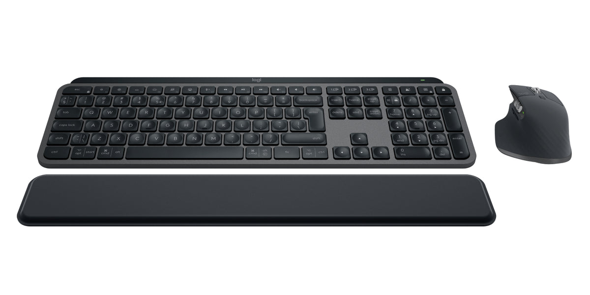 Logitech Master MX Keys Combo for Bussiness keyboard Mouse included Office RF Wireless + Bluetooth QWERTY US International Graphite