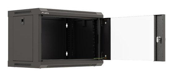 Lanberg WF03-5306-10B Rack Cabinet 6U Wall Mounted Rack Black