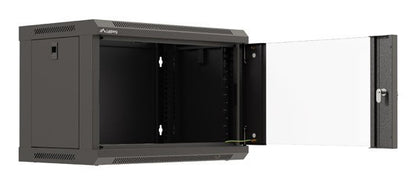 Lanberg WF03-5306-10B Rack Cabinet 6U Wall Mounted Rack Black