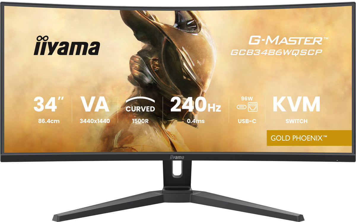 iiyama G-MASTER GCB3486WQSCP-B1 34" (86.4 cm) UltraWide Quad HD Computer Monitor - Black