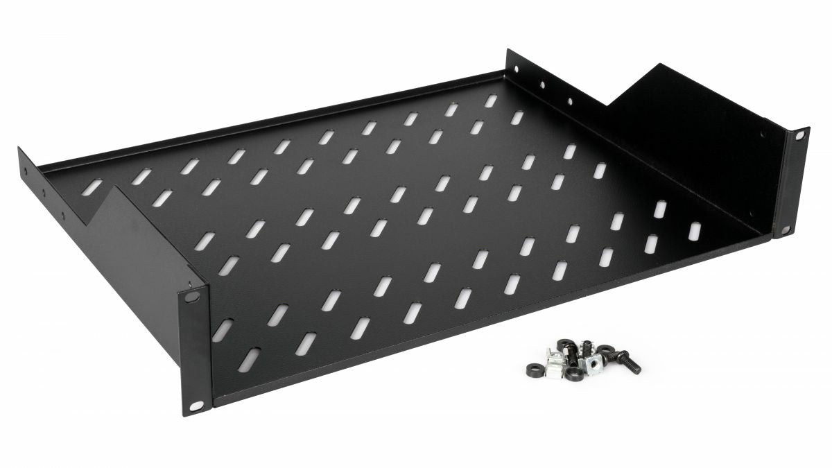Equip 19" Fachboden fest für Serverschränke  80cm 2U schwarz