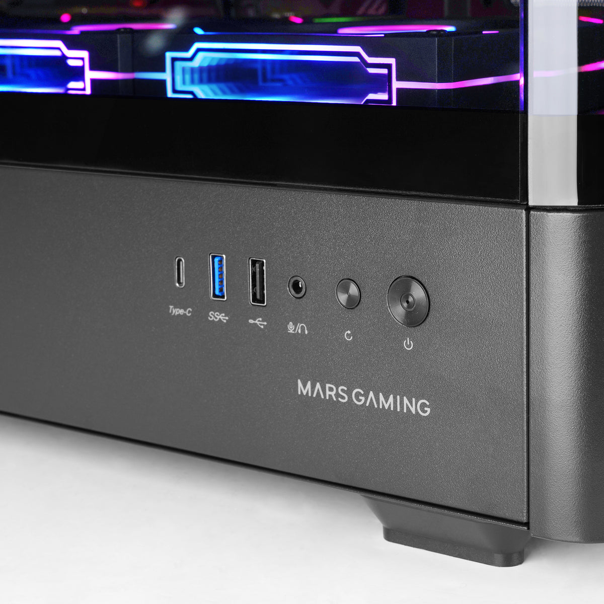 Mars Gaming MCLCDPRO computer case Midi Tower Black