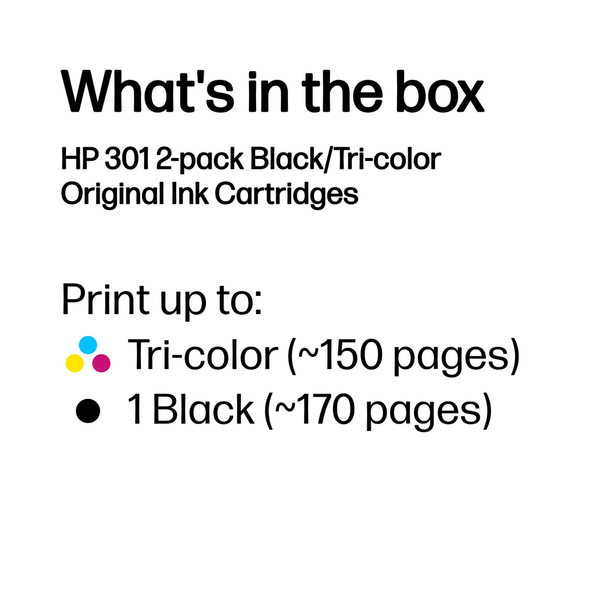 HP 301      Schwarz+Dreifarbig  Tintenpatrone