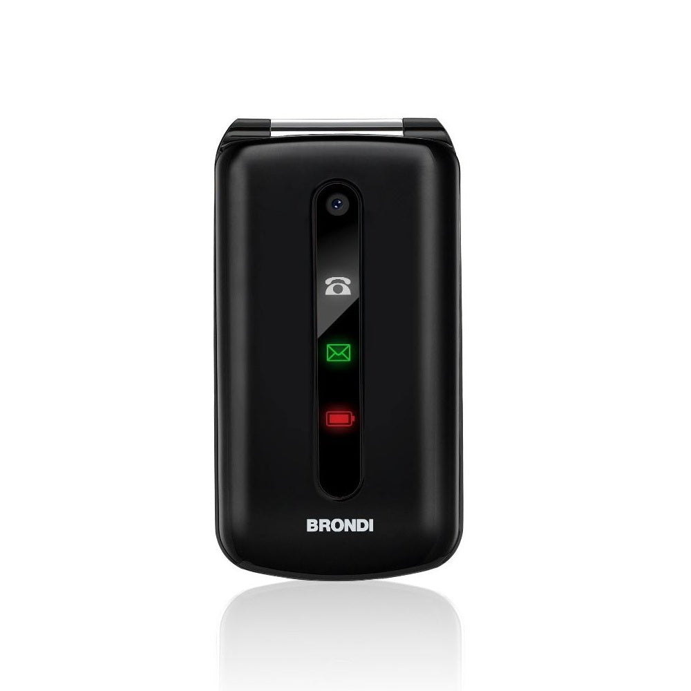 Brondi President Nero DS ITA Διπλή SIM Κινητό Τηλέφωνο GSM με Ενεργό Flip και Μεγάλη Έγχρωμη Οθόνη 3 ιντσών