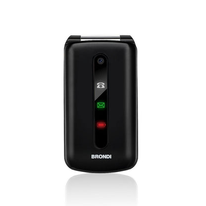 Brondi President Nero DS ITA Διπλή SIM Κινητό Τηλέφωνο GSM με Ενεργό Flip και Μεγάλη Έγχρωμη Οθόνη 3 ιντσών
